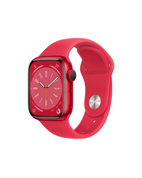 Refurbished Apple Watch Serie 8 | 41mm | Aluminium Rouge | Bracelet Sport Rouge | GPS | WiFi