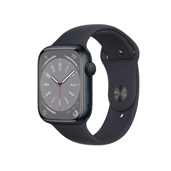 Refurbished Apple Watch Serie 8 | 45mm | Aluminium Bleu Minuit | Bracelet Sport Bleu Minuit | GPS | WiFi