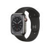 Refurbished Apple Watch Serie 8 | 45mm | Stainless Steel Graphite | Bracelet Sport Noir | GPS | WiFi + 4G
