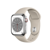 Refurbished Apple Watch Serie 8 | 45mm | Stainless Steel Argent | Bracelet Sport Stone | GPS | WiFi + 4G