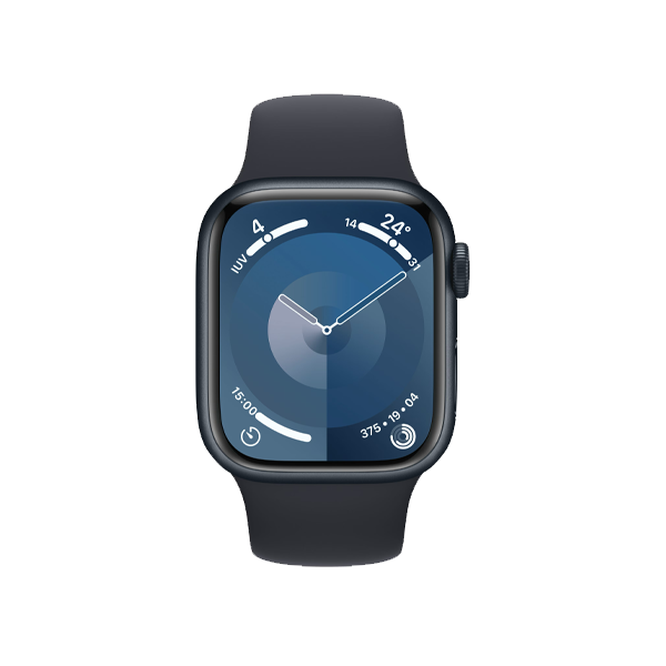 Refurbished Apple Watch Serie 9 | 41mm | Aluminium Minuit | Bracelet Sport Minuit S/M | GPS | WiFi
