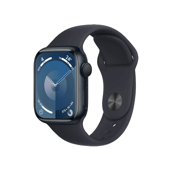 Refurbished Apple Watch Serie 9 | 41mm | Aluminium Minuit | Bracelet Sport Minuit S/M | GPS | WiFi