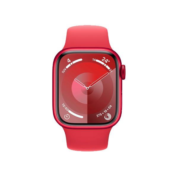 Refurbished Apple Watch Serie 9 | 41mm | Aluminium Rouge | Bracelet Sport Rouge S/M | GPS | WiFi
