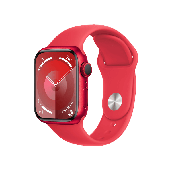 Refurbished Apple Watch Serie 9 | 41mm | Aluminium Rouge | Bracelet Sport Rouge S/M | GPS | WiFi