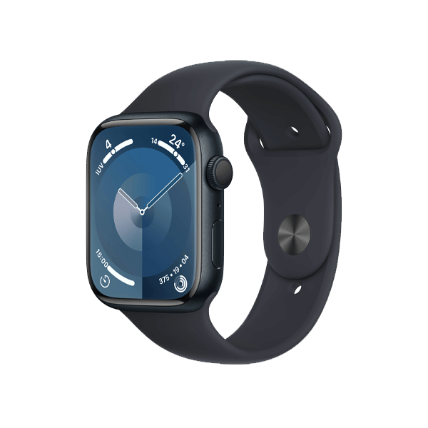 Refurbished Apple Watch Serie 9 | 45mm | Aluminium Minuit | Bracelet Sport Minuit S/M | GPS | WiFi
