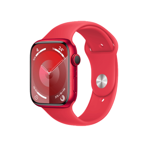 Refurbished Apple Watch Serie 9 | 45mm | Aluminium Rouge | Bracelet Sport Rouge M/L | GPS | WiFi