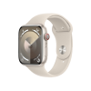 Refurbished Apple Watch Serie 9 | 45mm | Aluminium Lumi&egrave;re stellaire | Bracelet Sport Lumi&egrave;re stellaire S/M | GPS | WiFi + 4G