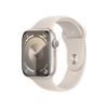 Refurbished Apple Watch Serie 9 | 45mm | Aluminium Lumi&egrave;re stellaire | Bracelet Sport Lumi&egrave;re stellaire M/L | GPS | WiFi