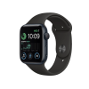 Refurbished Apple Watch Series SE 2022 | 44mm | Aluminium Bleu Minuit | Bracelet Sport Noir | GPS | WiFi + 4G