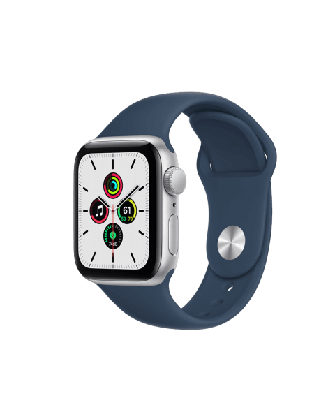 Apple Watch Series SE | 40mm | Aluminium Case Zilver | Blauw sportbandje | GPS | WiFi