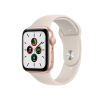 Apple Watch Series SE | 44mm | Aluminium Case Goud | Sterrenlicht Wit sportbandje | GPS | WiFi + 4G
