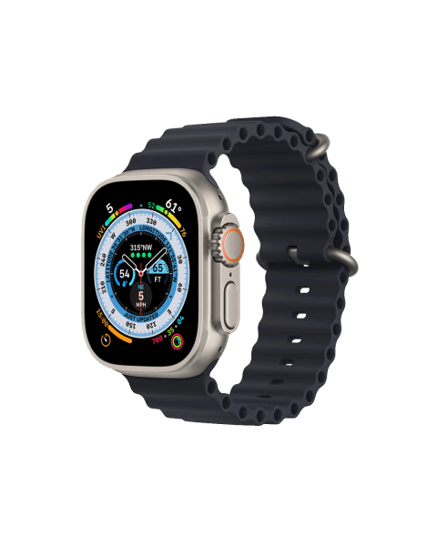 Refurbished Apple Watch Ultra | 49mm | Titane | Bracelet Océan Minuit | GPS | WiFi + 4G