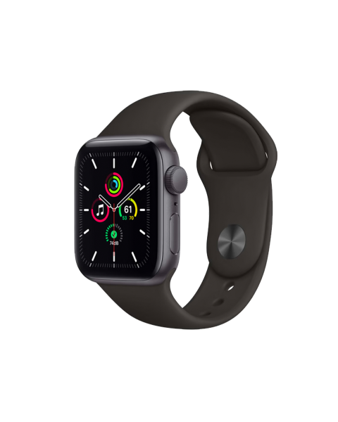 Apple Watch Series SE | 40mm | Aluminium Gris Sideral | Bracelet Sport Noir | GPS | WiFi