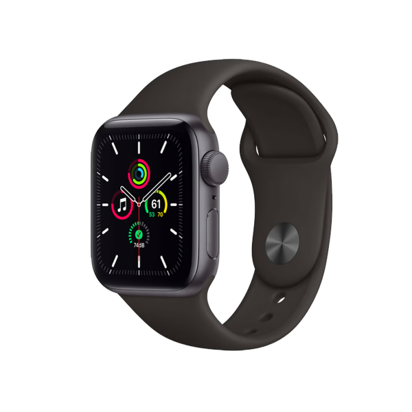 Refurbished Apple Watch Series SE | 40mm | Aluminium Gris sidéral | Bracelet Sport Noir | GPS | WiFi + 4G