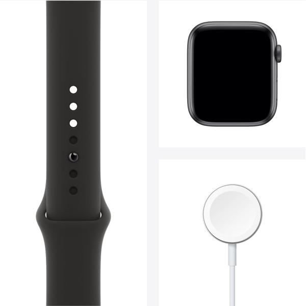 Refurbished Apple Watch series 6 44mm | Aluminium Gris sidéral | Noir bracelet