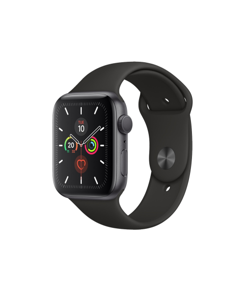 Apple Watch Series 5 | 44mm | Aluminium Gris Sideral | Bracelet Sport Noir | GPS | WiFi