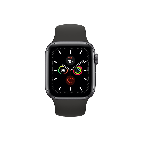 Apple Watch Series 5 | 44mm | Aluminium Gris Sideral | Bracelet Sport Noir | GPS | WiFi