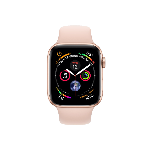 Apple Watch Series 4 | 44mm | Aluminium Case Goud | Roze sportbandje | GPS | WiFi