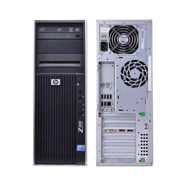 HP Workstation Z400 Tower | Intel Xeon W3520 | 250 GB SSD | 8 GB RAM | NVIDIA Quadro NVS 295 | Windows 10 Pro | DVD