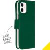 Accezz Wallet Softcase Bookcase iPhone 12 Mini - Groen / Grün  / Green