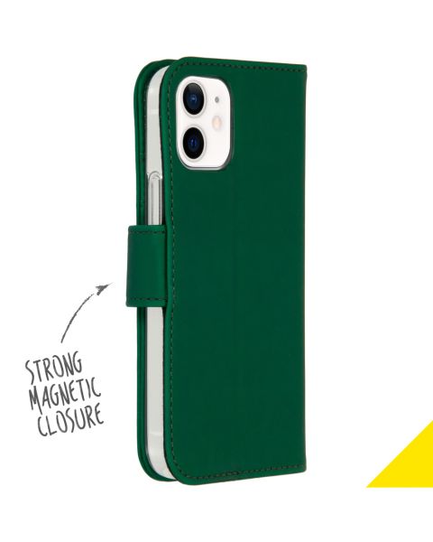 Wallet Softcase Booktype iPhone 12 Mini - Groen - Groen / Green