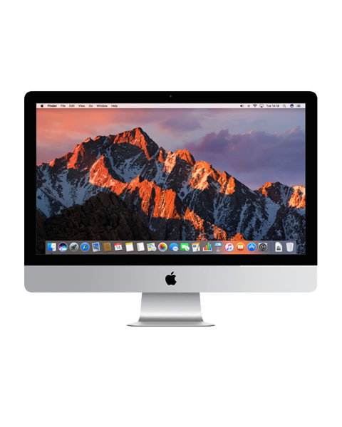 iMac 27-inch | Core i5 3.4 GHz | 1 TB Fusion | 8 GB RAM | Zilver (5K, Mid 2017)