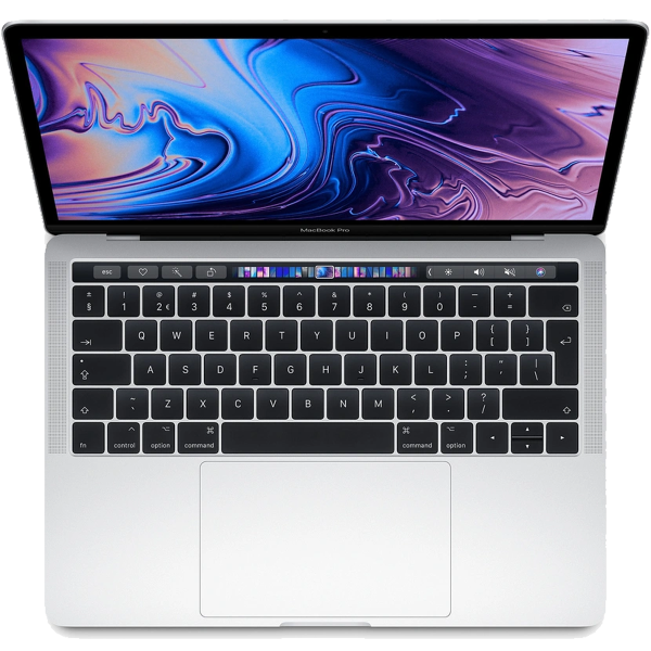 MacBook Pro 13-inch | Touch Bar | Core i7 2.7 GHz | 512 GB SSD | 16 GB RAM | Argent (2018) | Qwerty