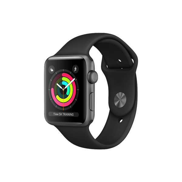 Refurbished Apple Watch Series 1 Boîtier en aluminium de 38 mm Gris espace avec bracelet sport noir