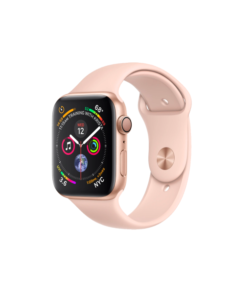 Refurbished Apple Watch Series 4 | 40mm | Aluminium Case Goud | Roze sportbandje | GPS | WiFi