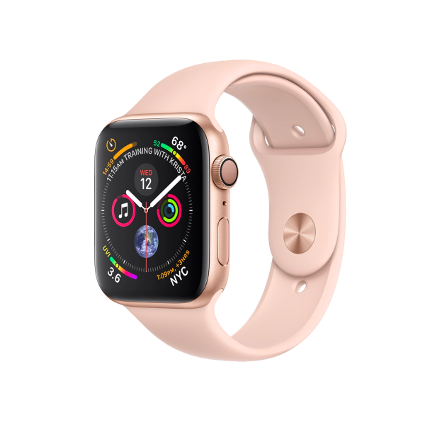 Refurbished Apple Watch Serie 4 | 44mm | Aluminium Or | Bracelet sport Rose | GPS | WiFi + 4G | W1