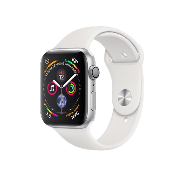Apple Watch Series 4 | 44mm | Aluminium Argent | Bracelet Sport Blanc | GPS | WiFi
