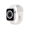 Apple Watch Series 6 | 40mm | Aluminium Argent | Bracelet Sport Blanc | GPS | WiFi + 4G