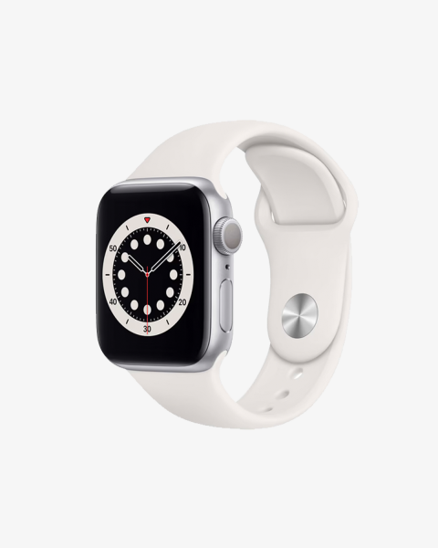 Apple Watch Series 6 | 40mm | Aluminium Argent | Bracelet Sport Blanc | GPS | WiFi