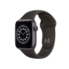 Apple Watch Series 6 | 40mm | Aluminium Gris Sideral | Bracelet Sport Noir | GPS | WiFi