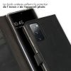 Selencia Echt Lederen Bookcase Samsung Galaxy S20 FE - Zwart / Schwarz / Black