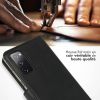 Selencia Echt Lederen Bookcase Samsung Galaxy S20 FE - Zwart / Schwarz / Black