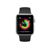 Refurbished Apple Watch Series 3 Boîtier en aluminium de 38 mm Argent avec bracelet sport noir