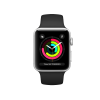 Refurbished Apple Watch Series 3 Boîtier en aluminium de 42 mm Argent avec bracelet sport noir