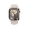 Refurbished Apple Watch Serie 9 | 41mm | Aluminium Lumi&egrave;re stellaire | Bracelet Sport Lumi&egrave;re stellaire M/L | GPS | WiFi + 4G