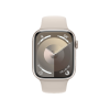 Refurbished Apple Watch Serie 9 | 45mm | Aluminium Lumi&egrave;re stellaire | Bracelet Sport Lumi&egrave;re stellaire M/L | GPS | WiFi