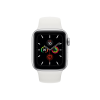 Apple Watch Serie 5 | 40mm | Aluminium Argent | Bracelet Sport Blanc | GPS | WiFi